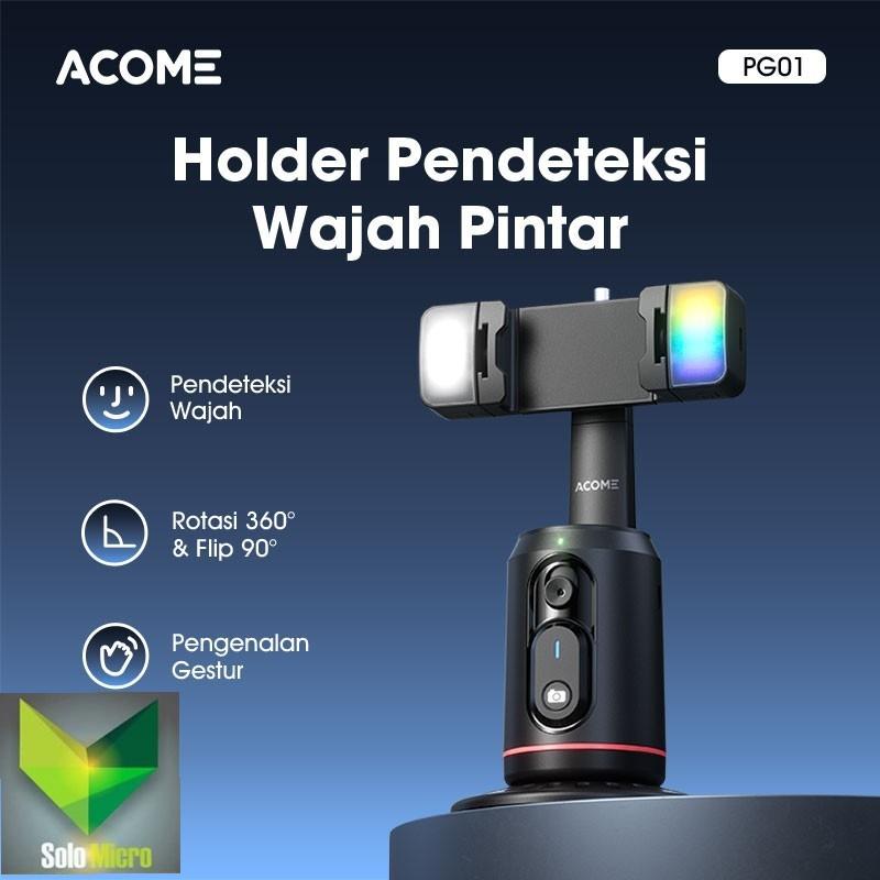 ACOME PG01 Tripod Gimbal Stabilizer 360° Handphone Face Tracking Selfie Stick Portable With Remote Bluetooth