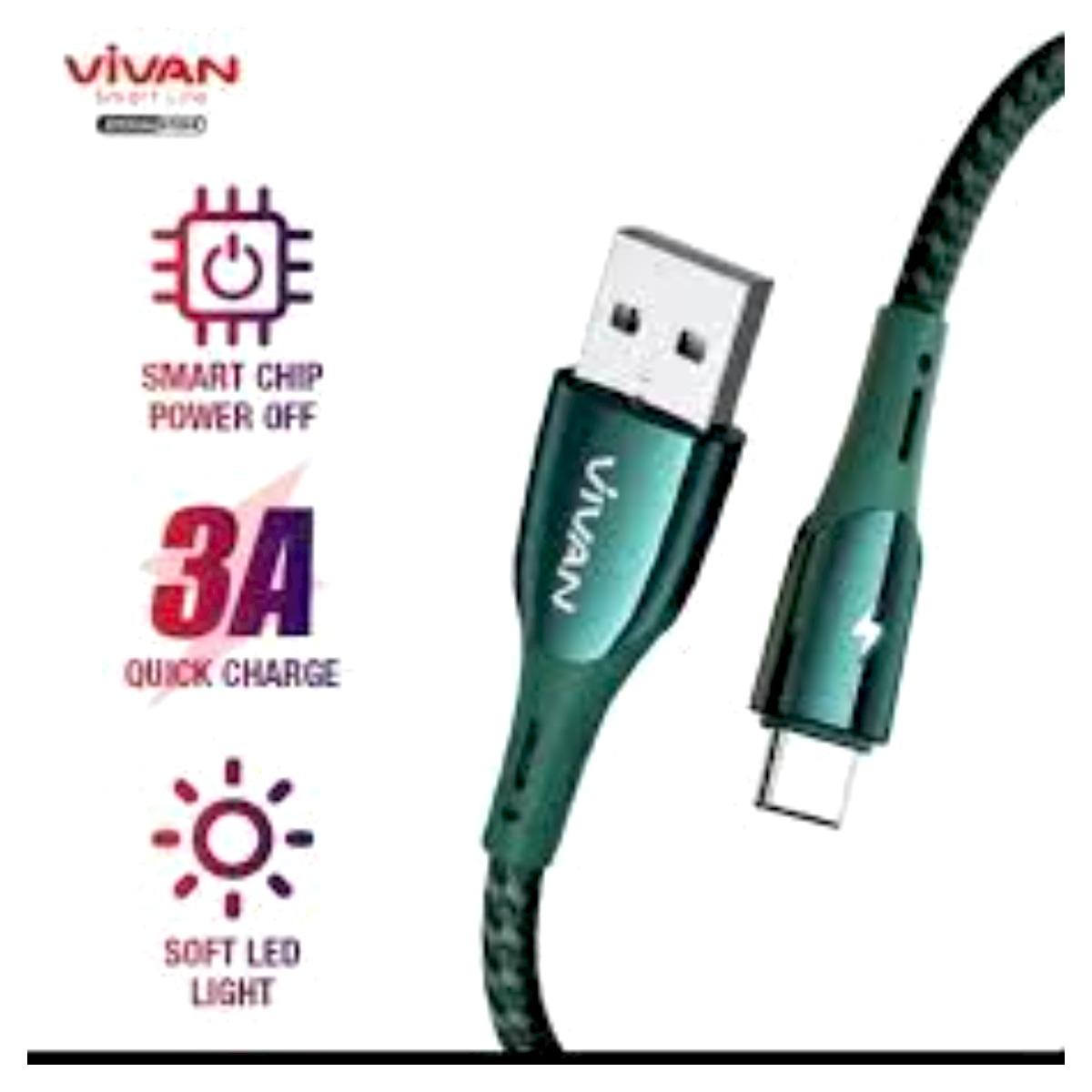 Vivan Kabel Data Cas Charge Type-C VZC100S Smart Outomatic Power Off