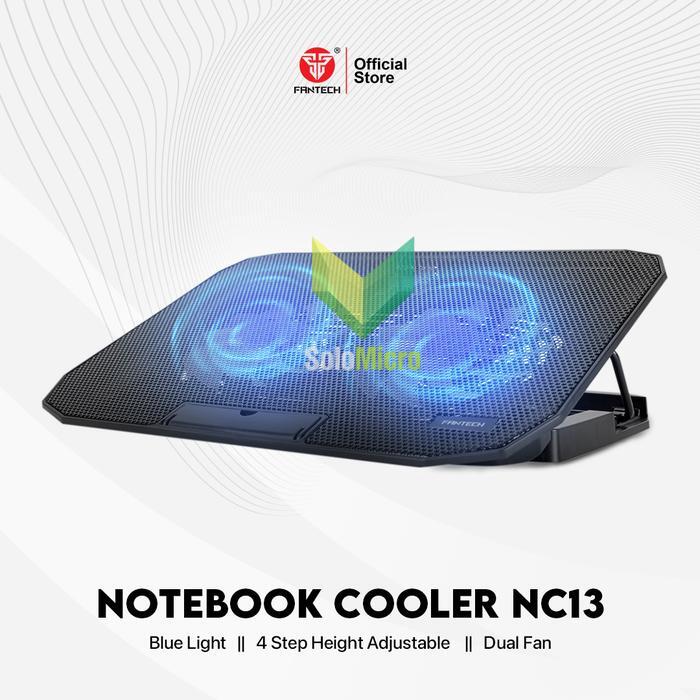FANTECH Cooling Pad NC13 Notebook Cooler 2 Fan Blue LED
