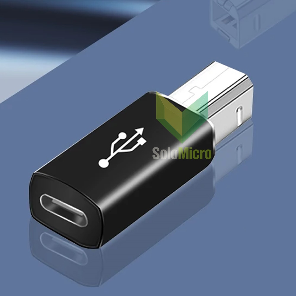 Adapter Type C Female to Type B MIDI Aluminium - W25 - Black