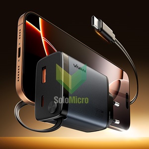 VIVAN Smart Phone Charger Super 5S Silver Grey Black