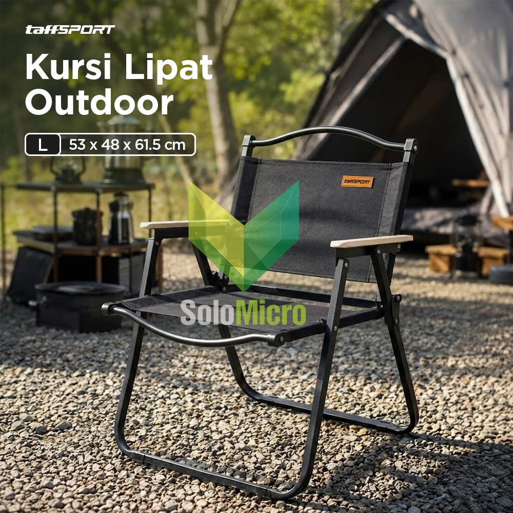 TAFFSPORT Kursi Lipat Outdoor Camping Portable Oxford Folding Chair L - YH6