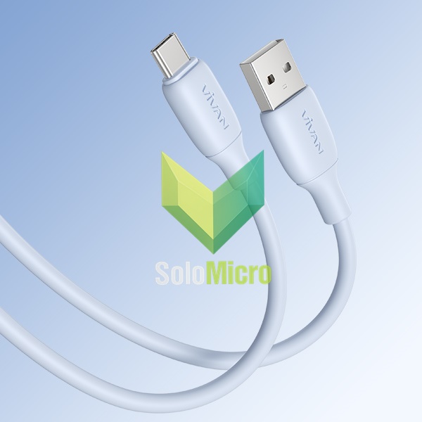 VIVAN  VARAC100 Type C/VARAM100 Micro Kabel Data Charger Auto Rebound No Knot Soft to The Touch Durable 100cm 1M 2