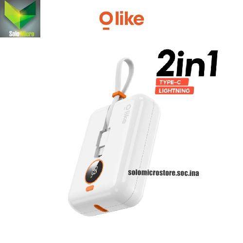 OLIKE by Oppo Mini Power Bank 10000mAh Flight Friendly Built-in Type C & Lightning Cable RPB2