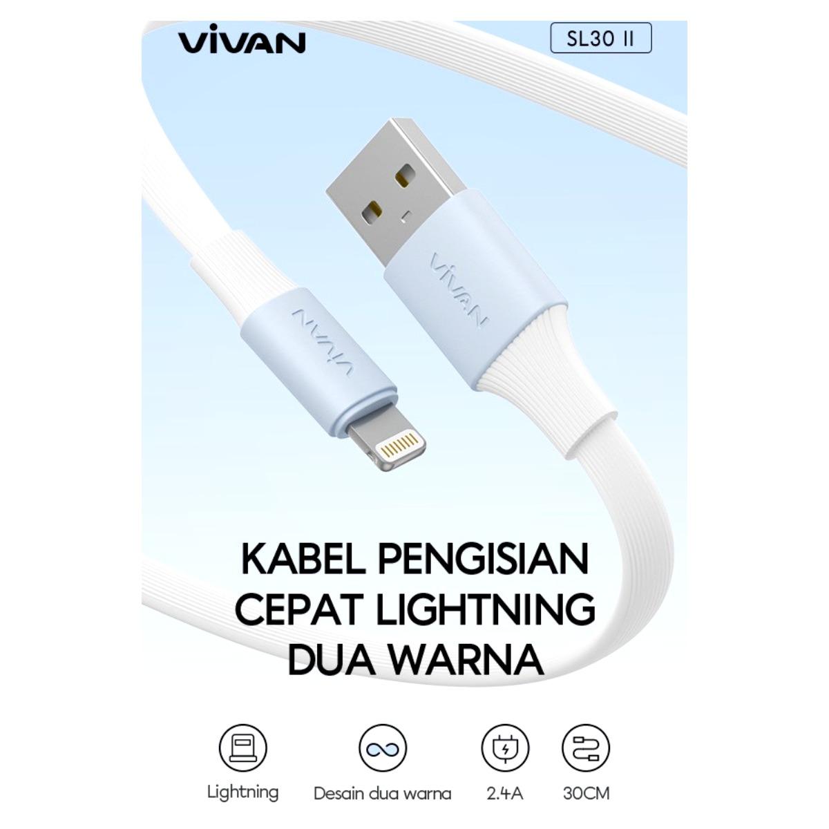 Kabel Data & Charger Cas Vivan SC30 SL30 SM30 II Blue White 30cm