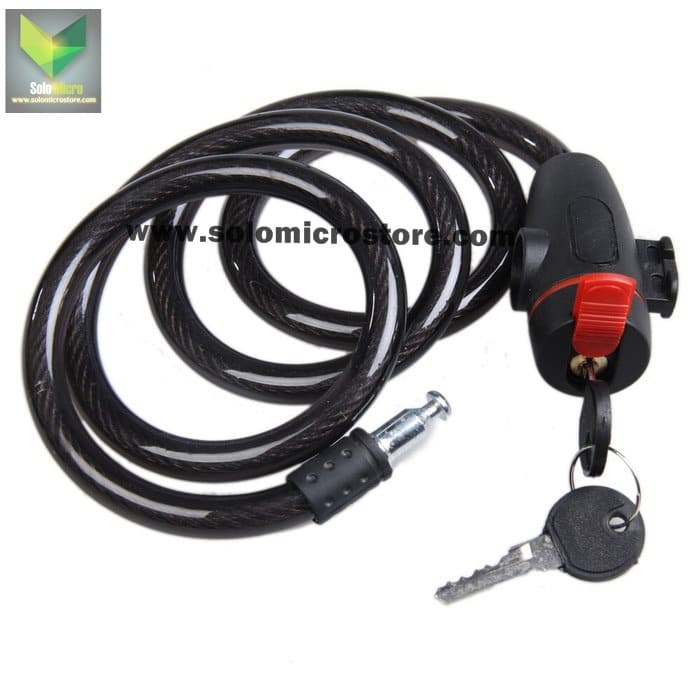 Kunci Gembok Sepeda Anti Maling Cable Coil Lock Stainless Steel