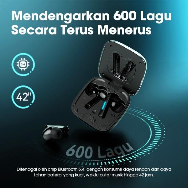 ACOME TWS Inpods AT07 Headset Earphone Bluetooth 5.4 RGB Support Gaming Mode IPX4 Waterproof Deep Noise Cancellation Original