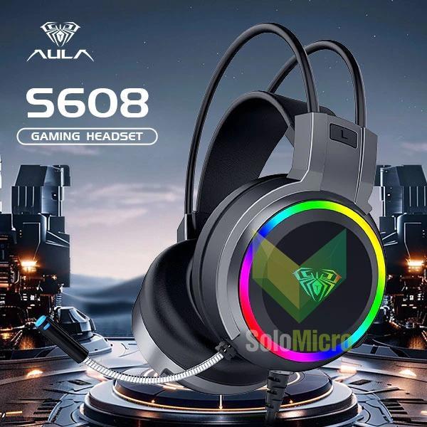 PROMO AULA S608 Headphone Gaming Game Headset With Adjustable Micrphone Original