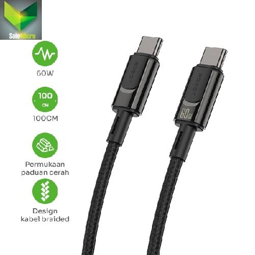 PROMO ROBOT Kabel Data & Charger Cas RZCC100 Type C To Type C BLACK