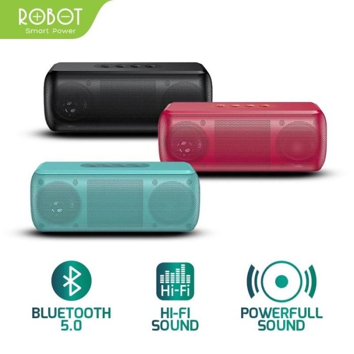 PROMO Speaker Bluetooth Robot RB220 RB 220 Black Original Garansi Resmi