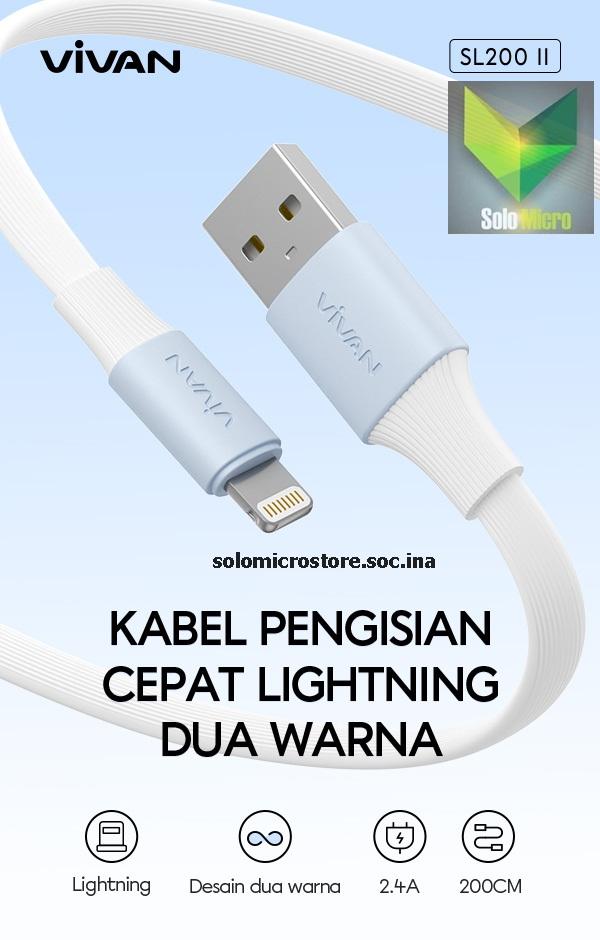 Kabel Data & Charger Cas Hp Vivan SL200 Sm200 SC200 II 200cm 2 Meter