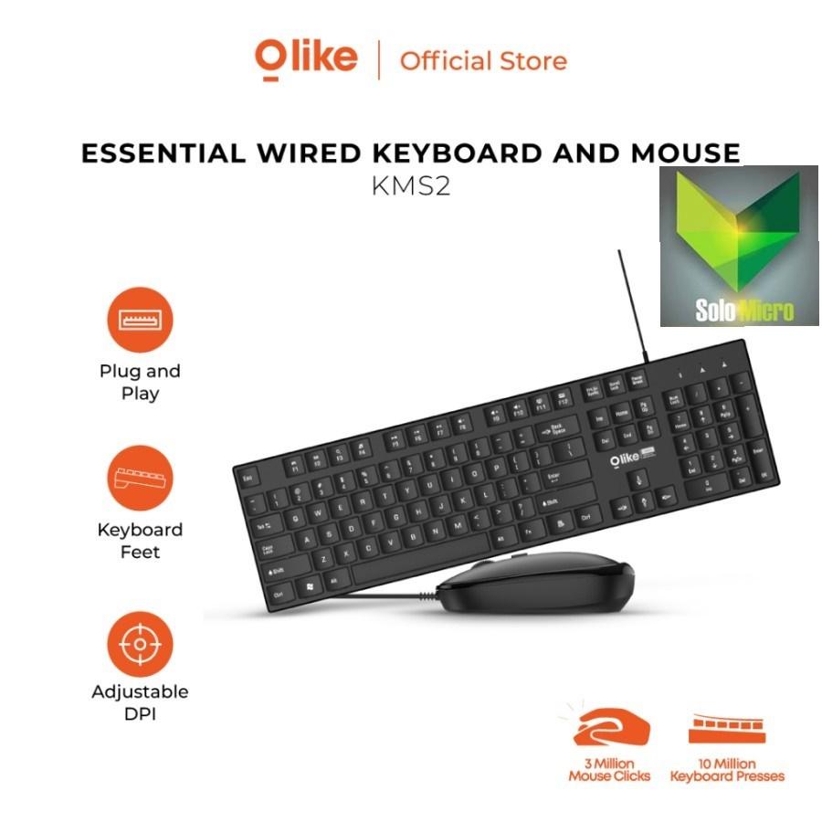 OLIKE Wired Keyboard And Mouse Set Ultra Thin Silent KMS2
