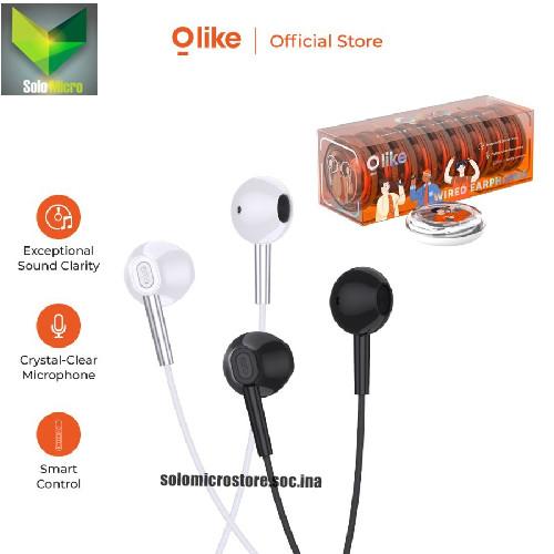 OLIKE E301 Wired Semi In Ear Earphone Kabel Cable Headset 3.5mm Jack with Mic