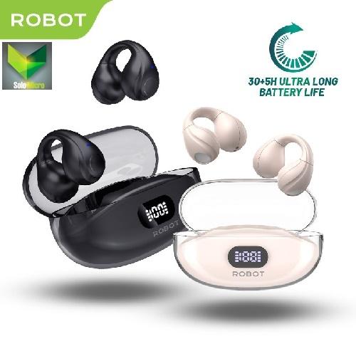ROBOT OWS Air 10 TWS Open Ear Clip Style LED Display Bluetooth 5.3 Original Garansi 1 tahun Earpod Airpods Earphone Wireless