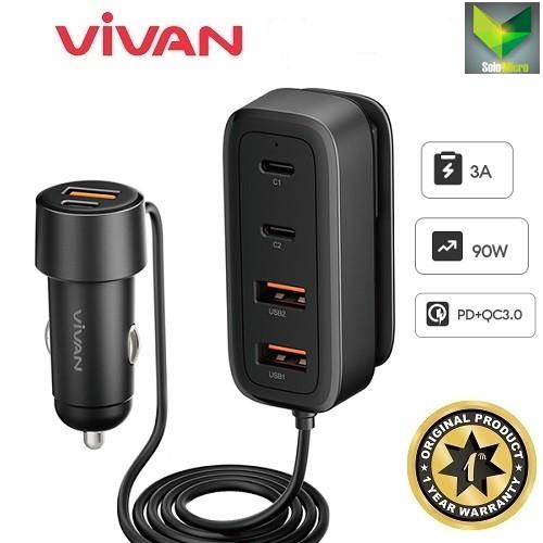 VIVAN Cas Charger Mobil VCC05 Car Charger 6 Port 3C+3A Support PPS 90W PD 30W QC 3.0