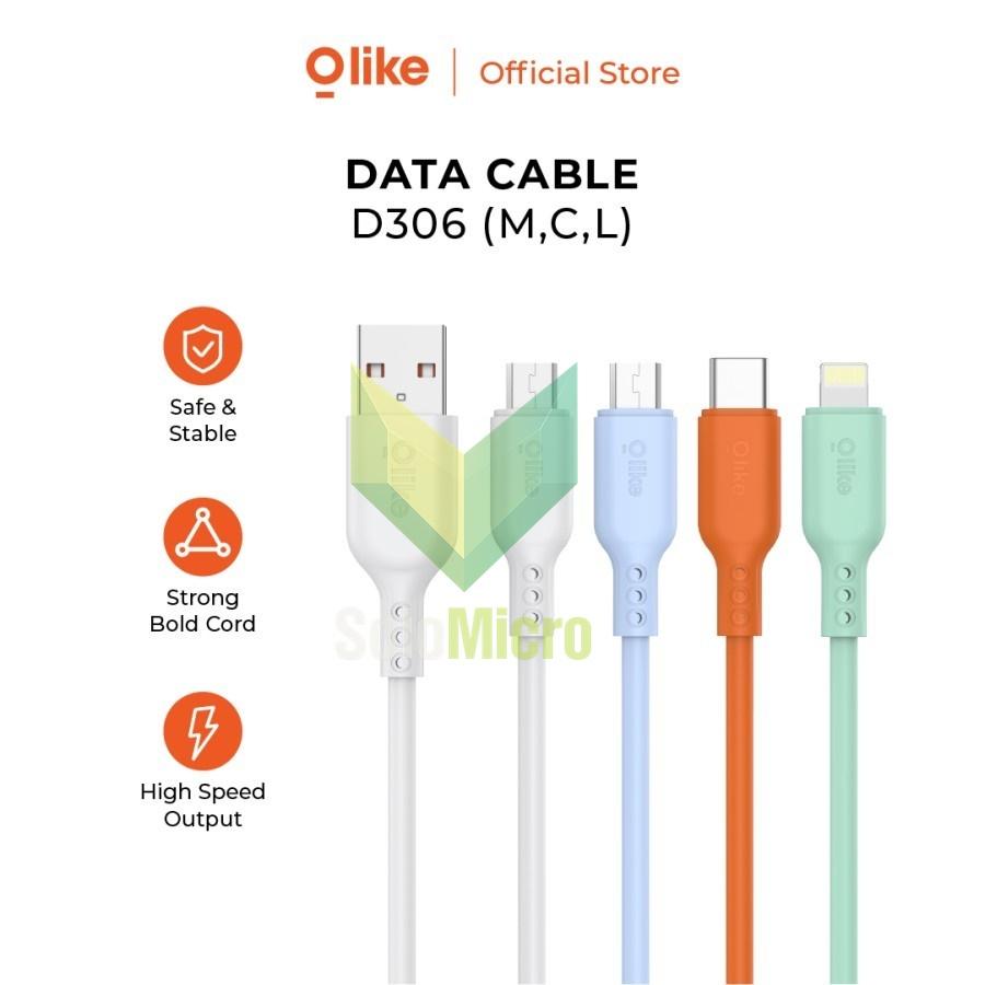OLIKE D306 Kabel Data Micro Type C Lightning 2,4A 100cm Fast Charging