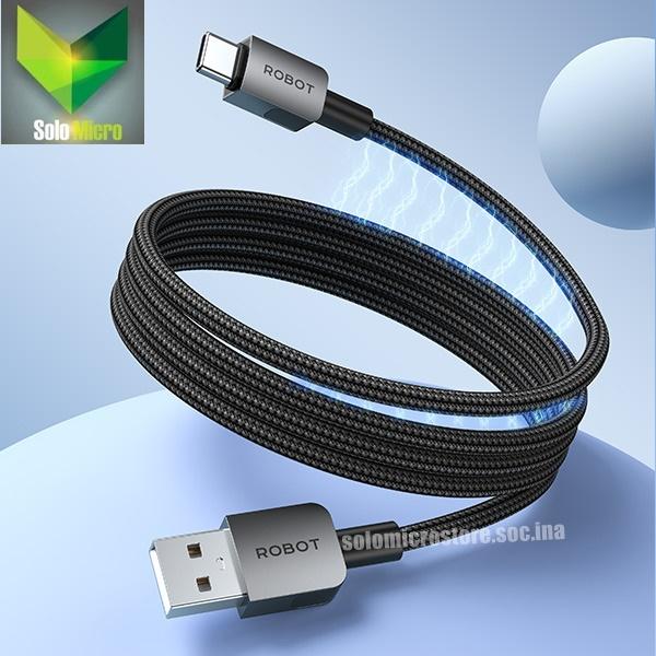 PROMO ROBOT Kabel Data Charger RXC100 Creative Magnetic Magnet Usb To Type C 3A 100cm Black