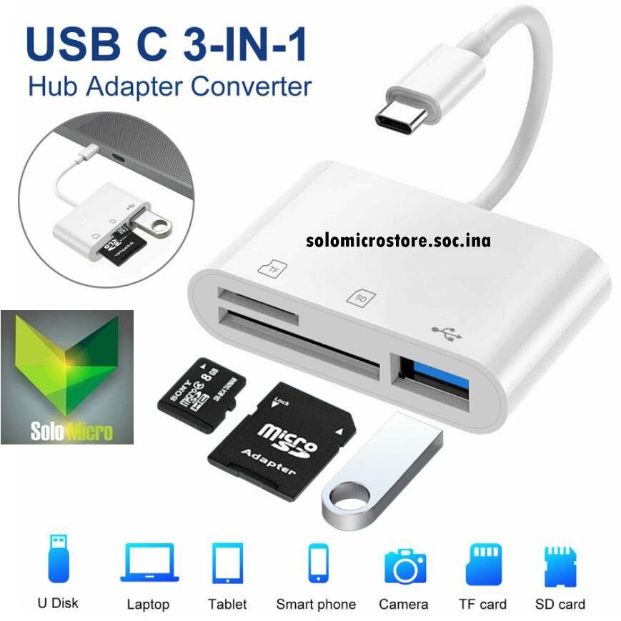 3 in 1 Type C MicroSD Card Reader USB 3.0