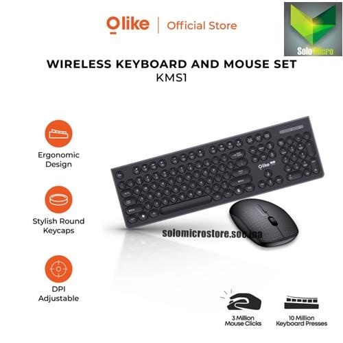 OLIKE KMS1 Wireless Keyboard & Optical Mouse Combo Set Portable DPI