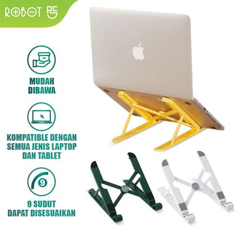PROMO Alas Penyangga ROBOT Stand Holder Laptop Lipat Anti Slip RT-LS03 - Hijau