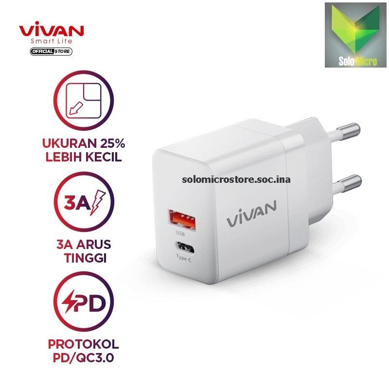 VIVAN Gan Power 35 3A Charger Fast Charging 35W PD QC VOOC AFC SPC FCP
