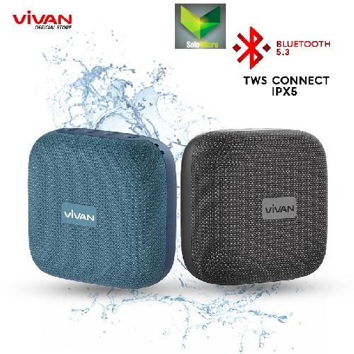 PROMO VIVAN Mini Speaker VS3 IPX5 Bluetooth 5.3 TWS Connect Playtime 5 Hours BLUE