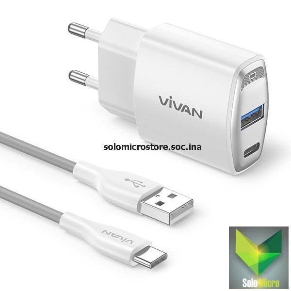 Batok Kepala Charger Adaptor TC Quick Charge 20W Vivan Power Super 3