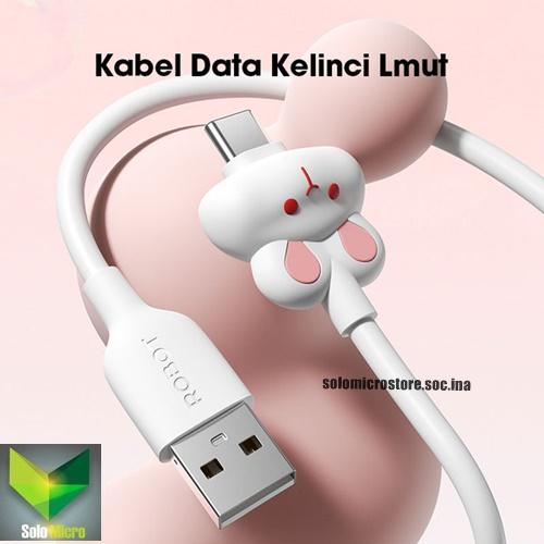 ROBOT RPM100 RPC100 RPL100 Rabbit 3A Micro Type C Lightning 100cm Kabel Data