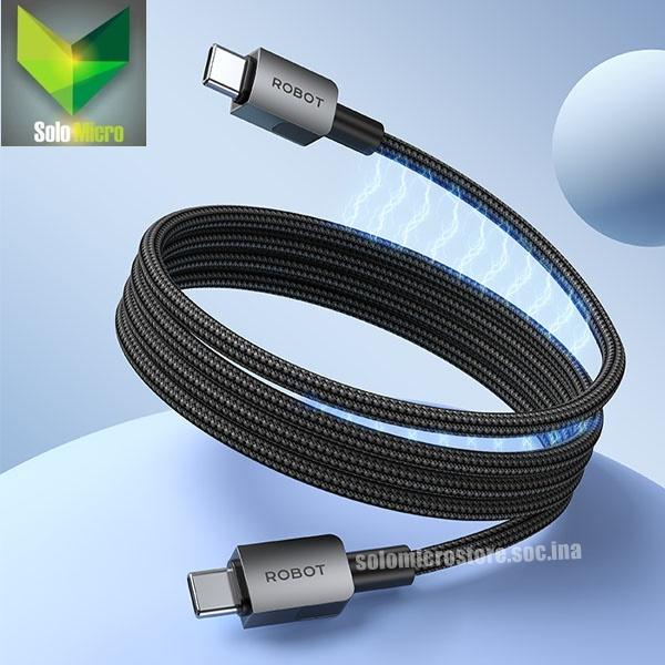 PROMO ROBOT Kabel Data  Charger RXCC100 Creative Magnetic Magnet Type C To Type C 65W 100cm Black