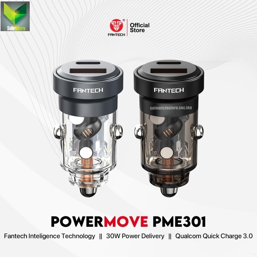 FANTECH Smart Life Car Colokan Cas Charger Mobil 2 Port (PD + Quick Charge) PME301
