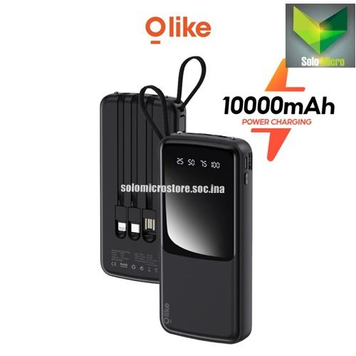 OLIKE P103 Powerbank 10000mAh 4 in 1 Micro USB-C Lightning Flashlight