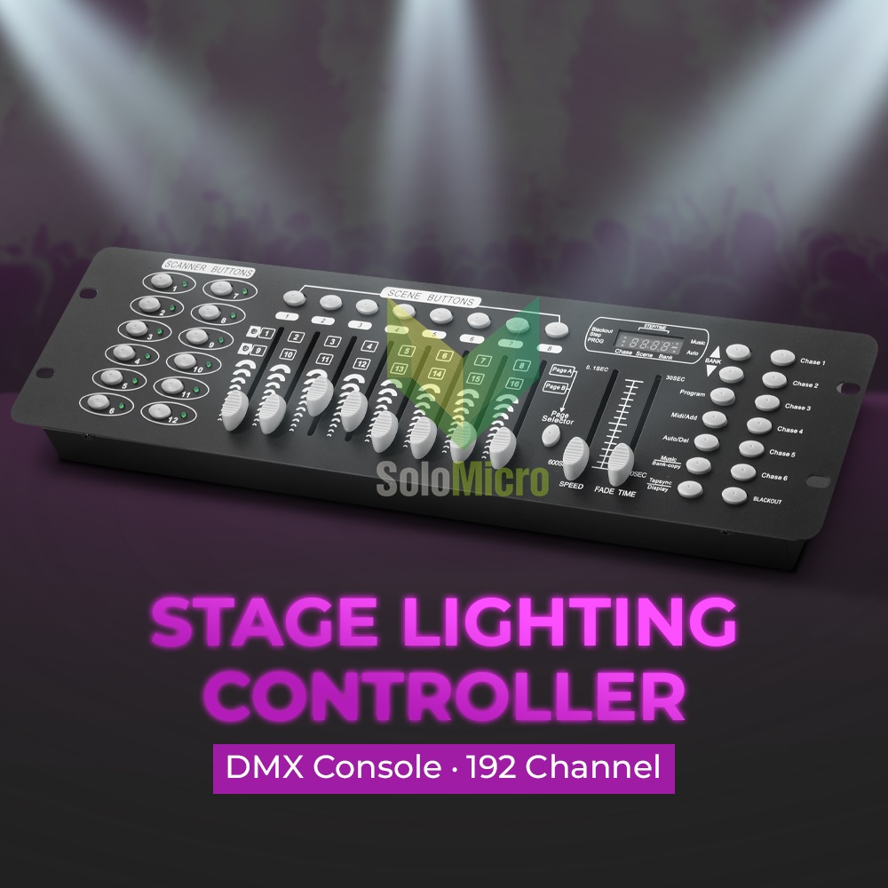 MIXER Lampu Stage Lighting Controller DMX Console DJ 192CH - SHE-DMX512 - Black
