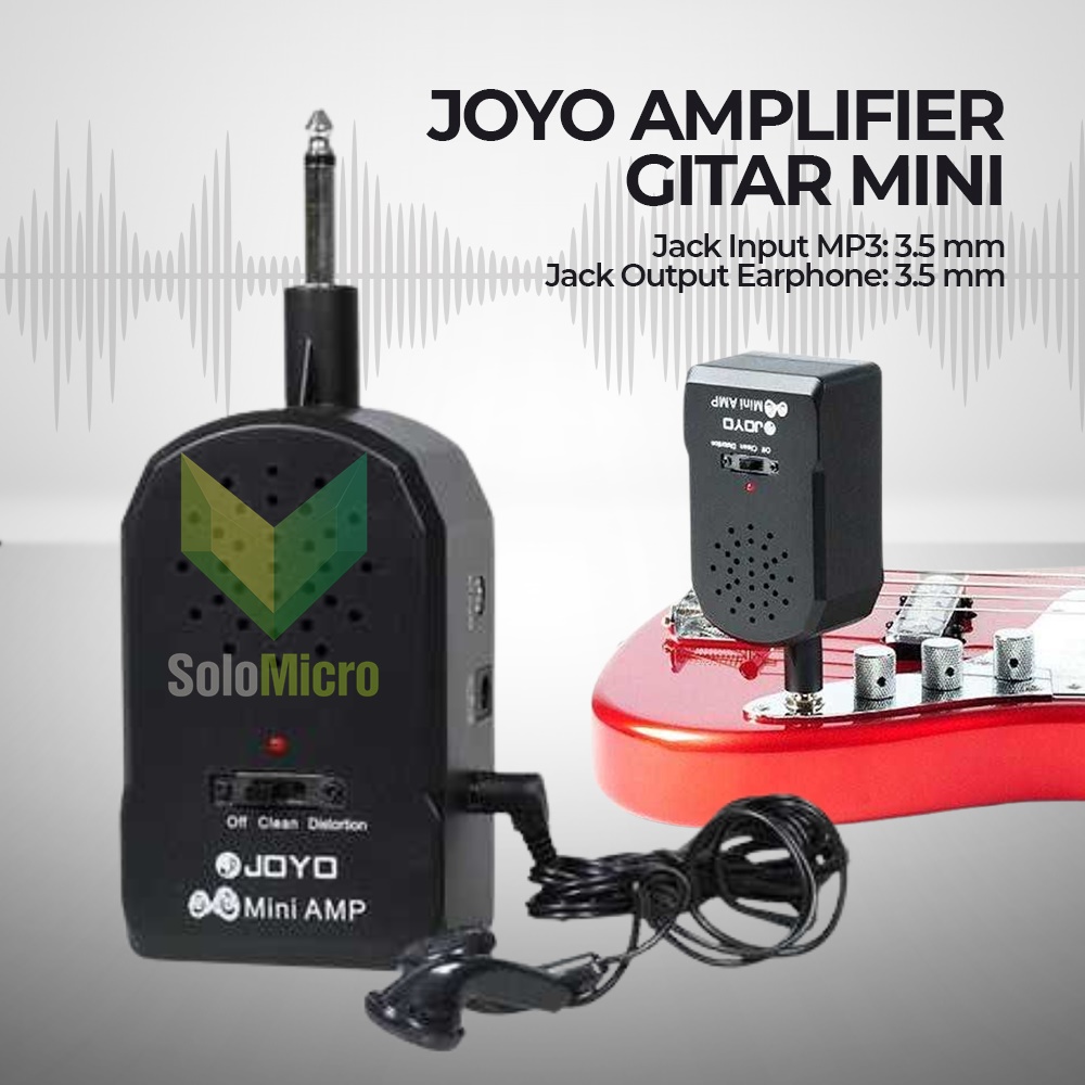 AMPLIFIER Gitar Mini Guitar Ampli Clean Distortion 2W - JA-01 - Black