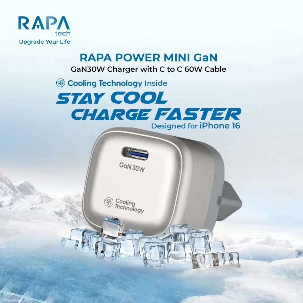 Solo Micro - RAPATECH Rapa CH5023 Charger iPhone 15 16 Power Mini GaN ...