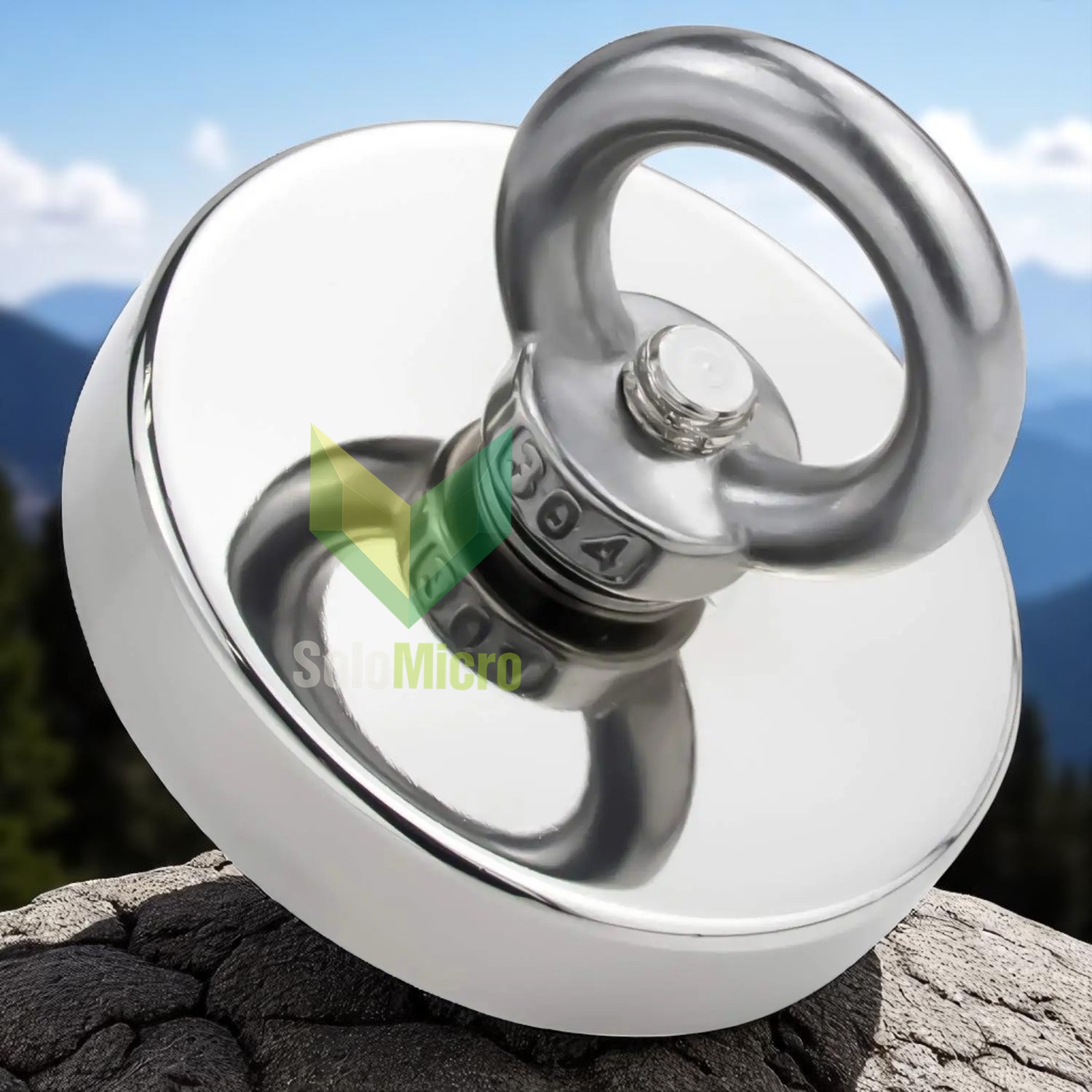 MAGNET Gantungan Round Hook Strong Neodymium 6kg J16 untuk Penggunaan Outdoor dan Indoor Terbuat dari NdFeB - Silver