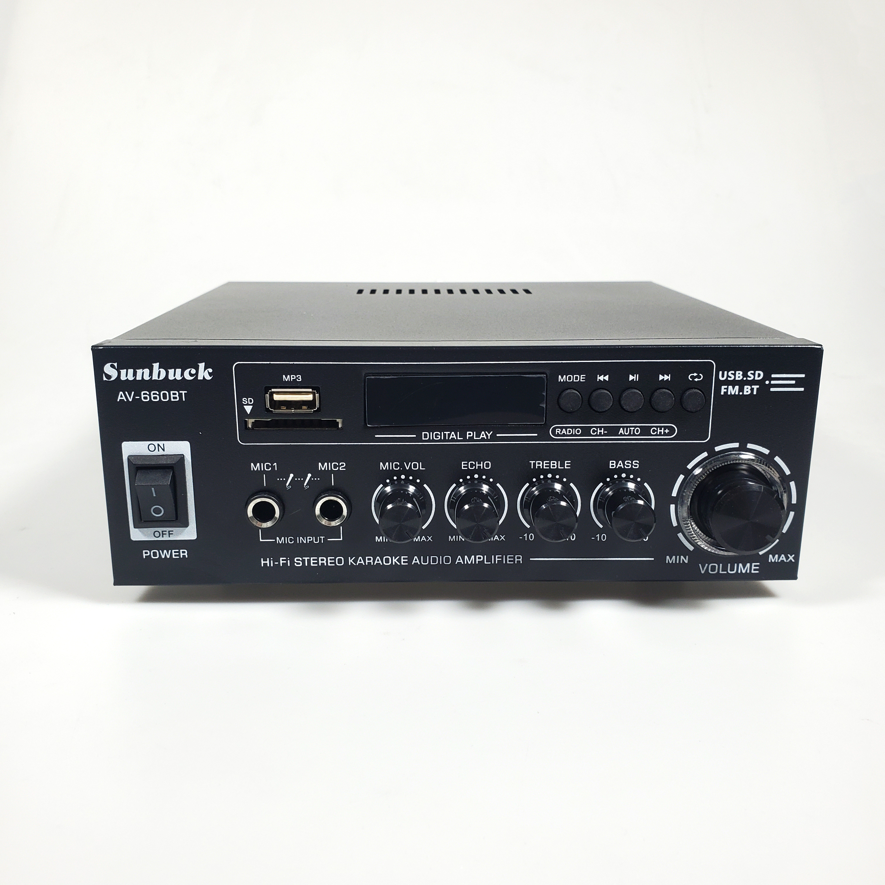 AUDIO Bluetooth 5.0 DAC Amplifier 2 Ch Remote 2000W - AV-660BT - White