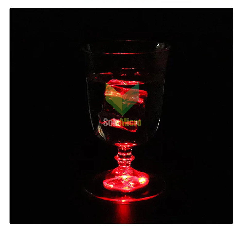 Lampu Alas Botol Wine Bottle Stickers LED Coaster Light - LG230 - Red