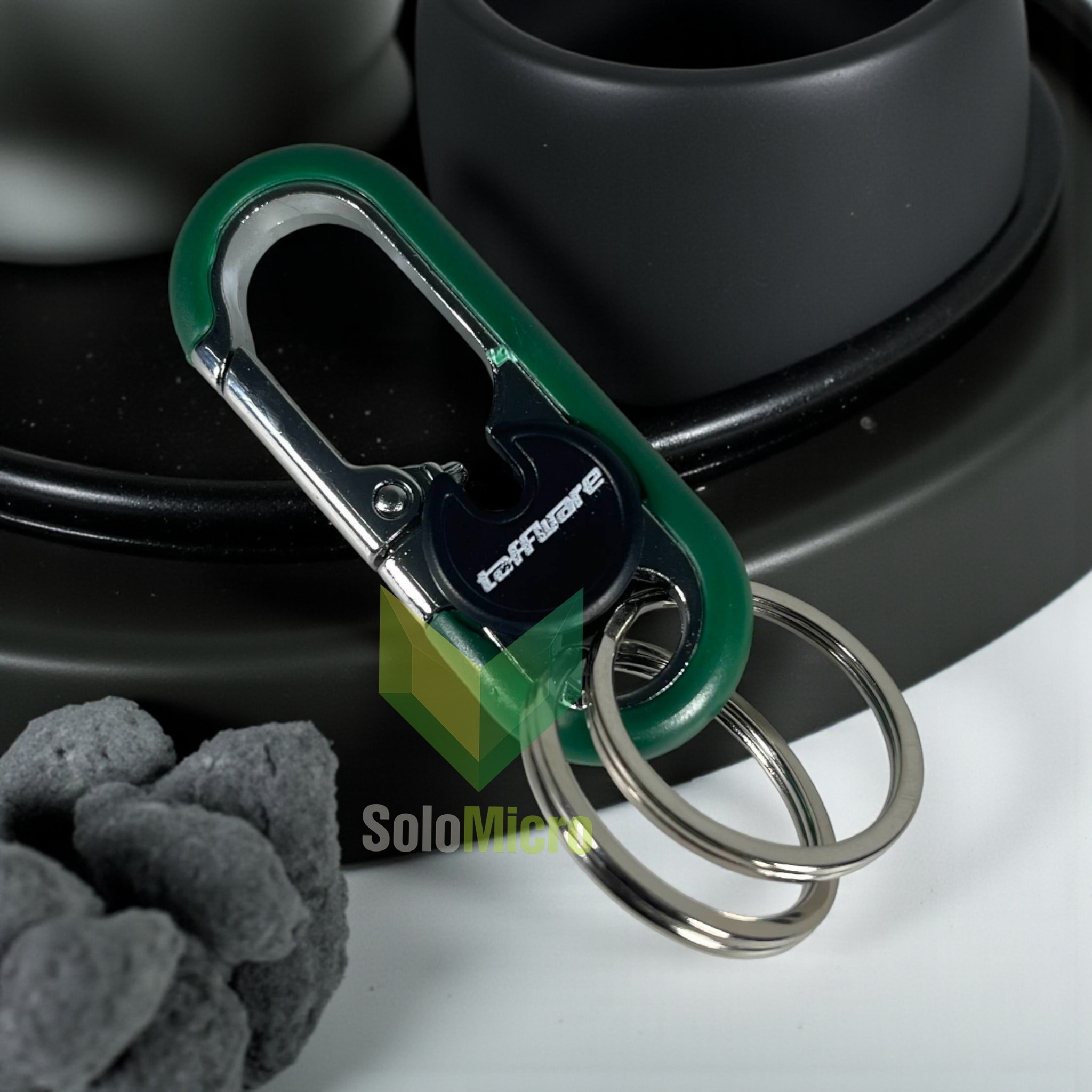 TAFFWARE Gantungan Kunci Carabiner Keychain Clip Stainless Steel A3746 dengan Desain Tahan Lama dan Ringan - Biru/Hijau/Kuning/Deep Hijau
